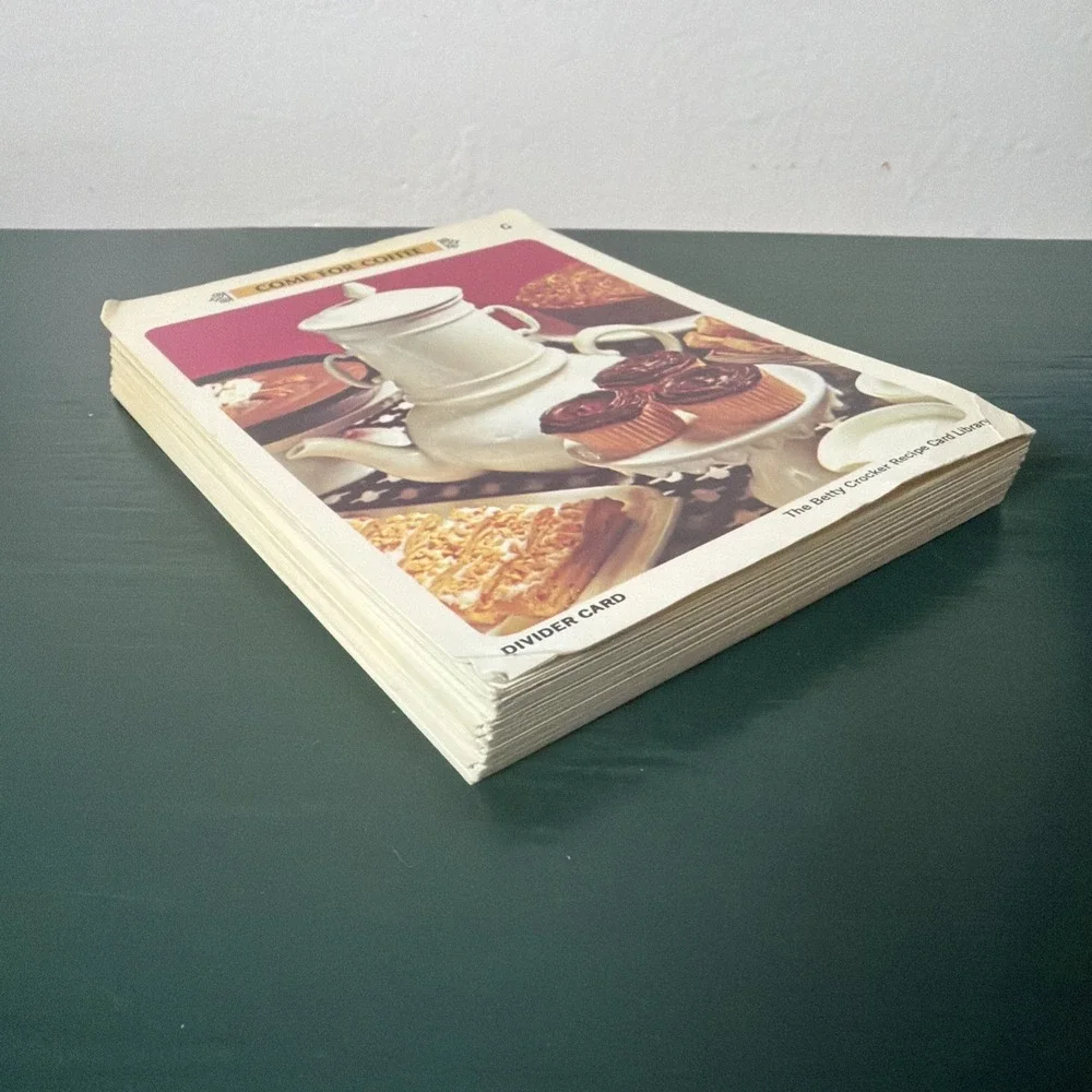 Vintage Betty Crocker Come For Coffee Recipe Cards Desserts Appetizers 1971